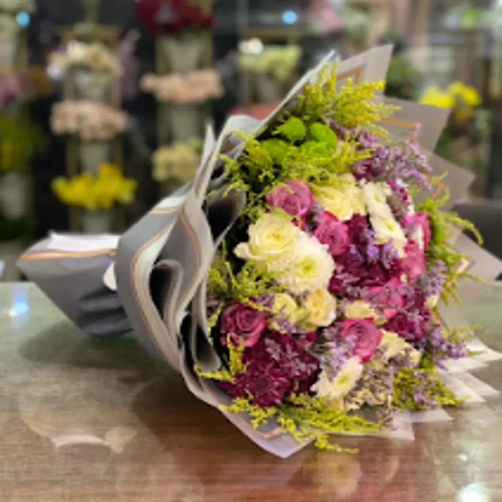 Mixed Purple Flowers Bouquet